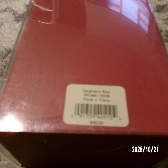 Lenox Sleightime Teddy Bear Sled Holly Ornament Boxed Porcelain #6119028 RET $40 - Picture 2 of 5